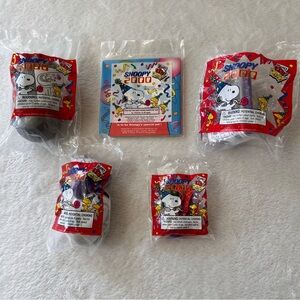 Peanuts Snoopy Wendy's Kids Meal Toy 2000 Y2K Vintage Bundle Of 5